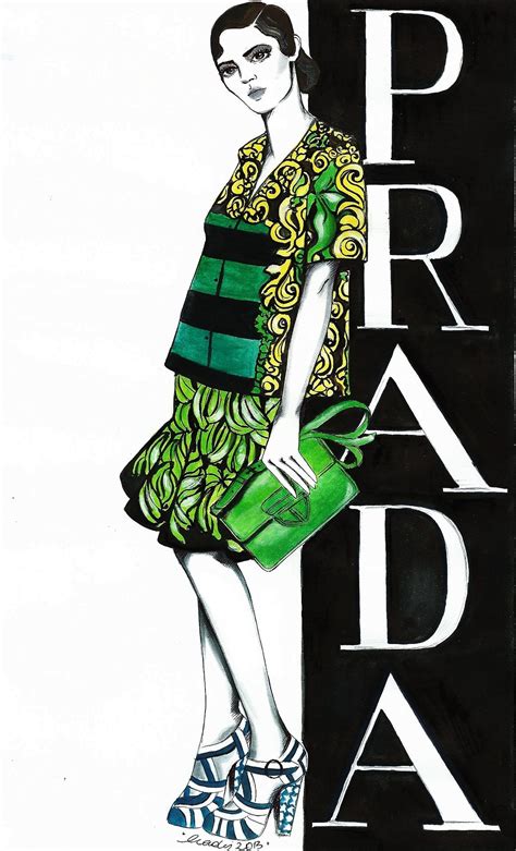 prada fashion illustrations|Fashion.